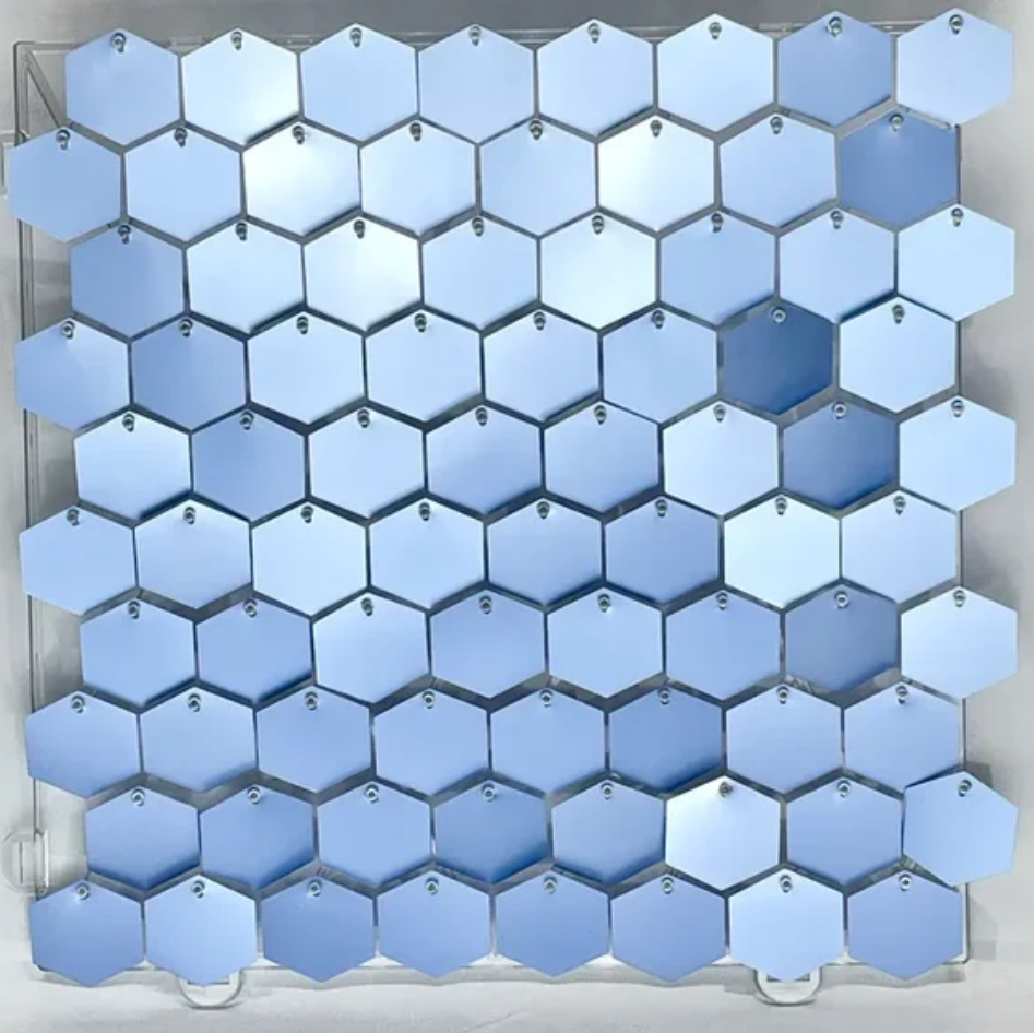 Shimmer Wall Panel HEXAGON POWDER BLUE