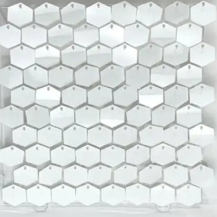 Shimmer Wall Panel HEXAGON WHITE