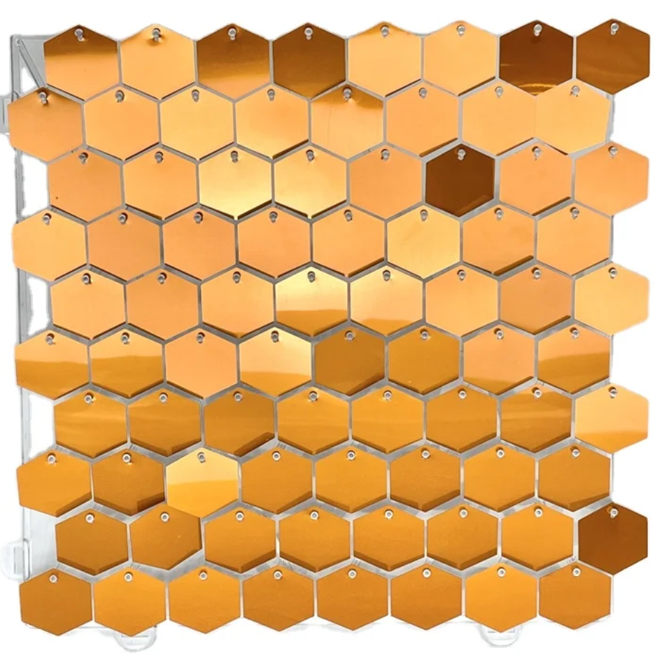 Shimmer Wall Panel HEXAGON ORANGE