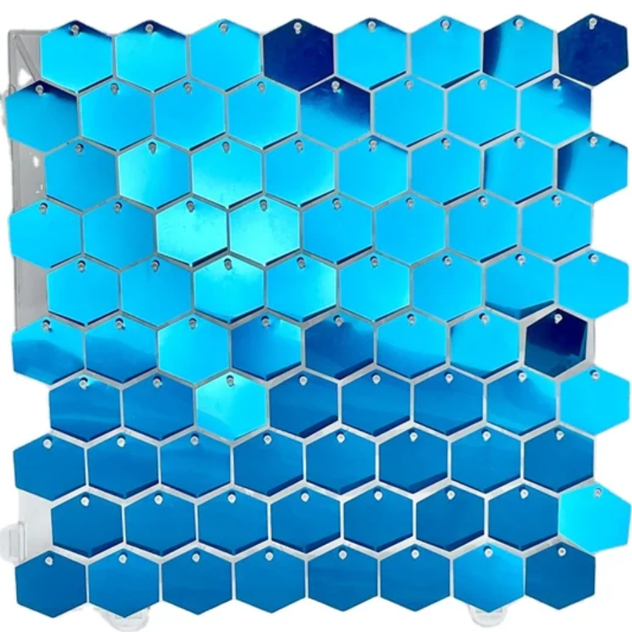 Shimmer Wall Panel HEXAGON BLUE