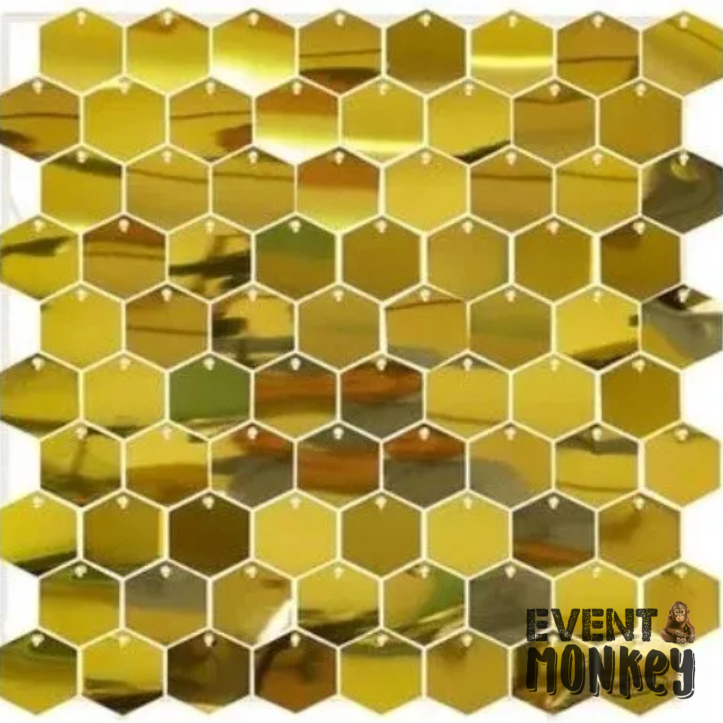 Shimmer Wall Panel HEXAGON GOLD