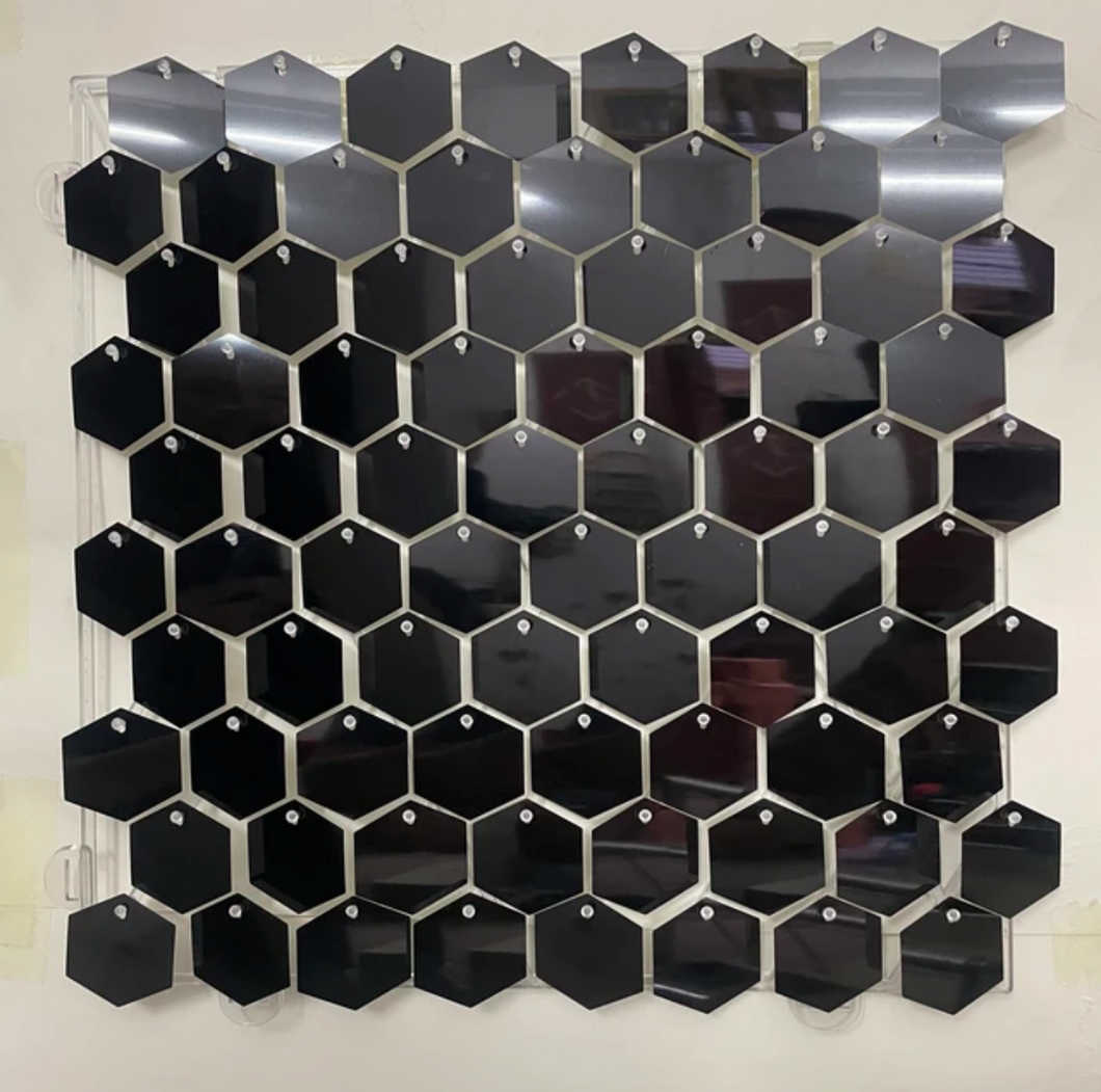 Shimmer Wall Panel HEXAGON BLACK