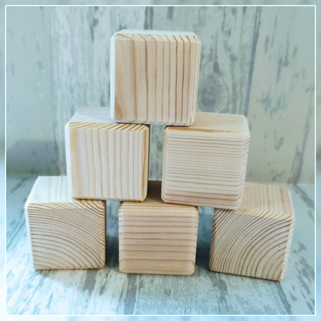 AVAILABLE NOW!! NURSERY CUBE (Small) Craft Blank Pine Wood  (45mm)