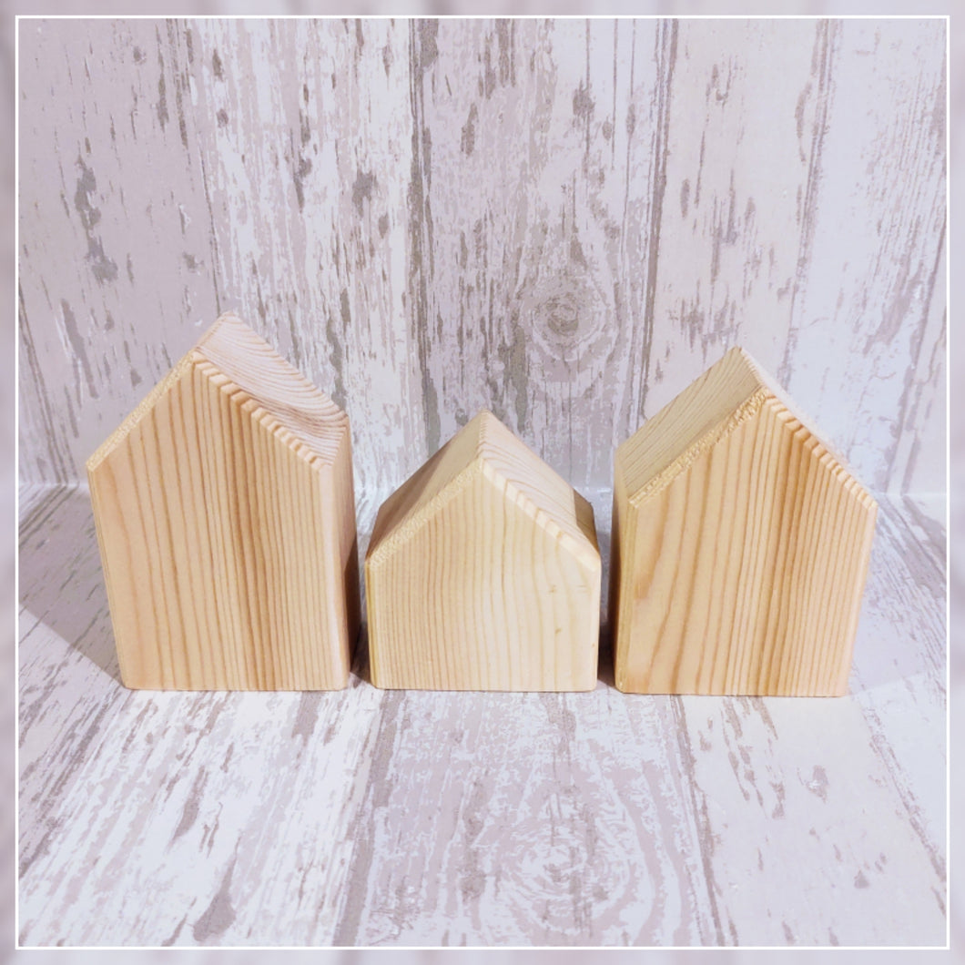 AVAILABLE NOW!! HOUSE SET Chunky Craft Blank Pine Wood