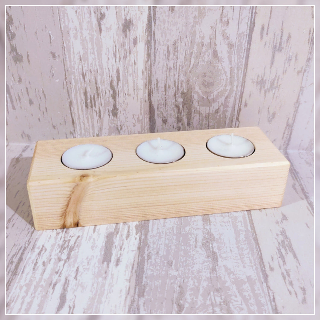 AVAILABLE NOW!! TEALIGHT HOLDER Craft Blank Pine Wood