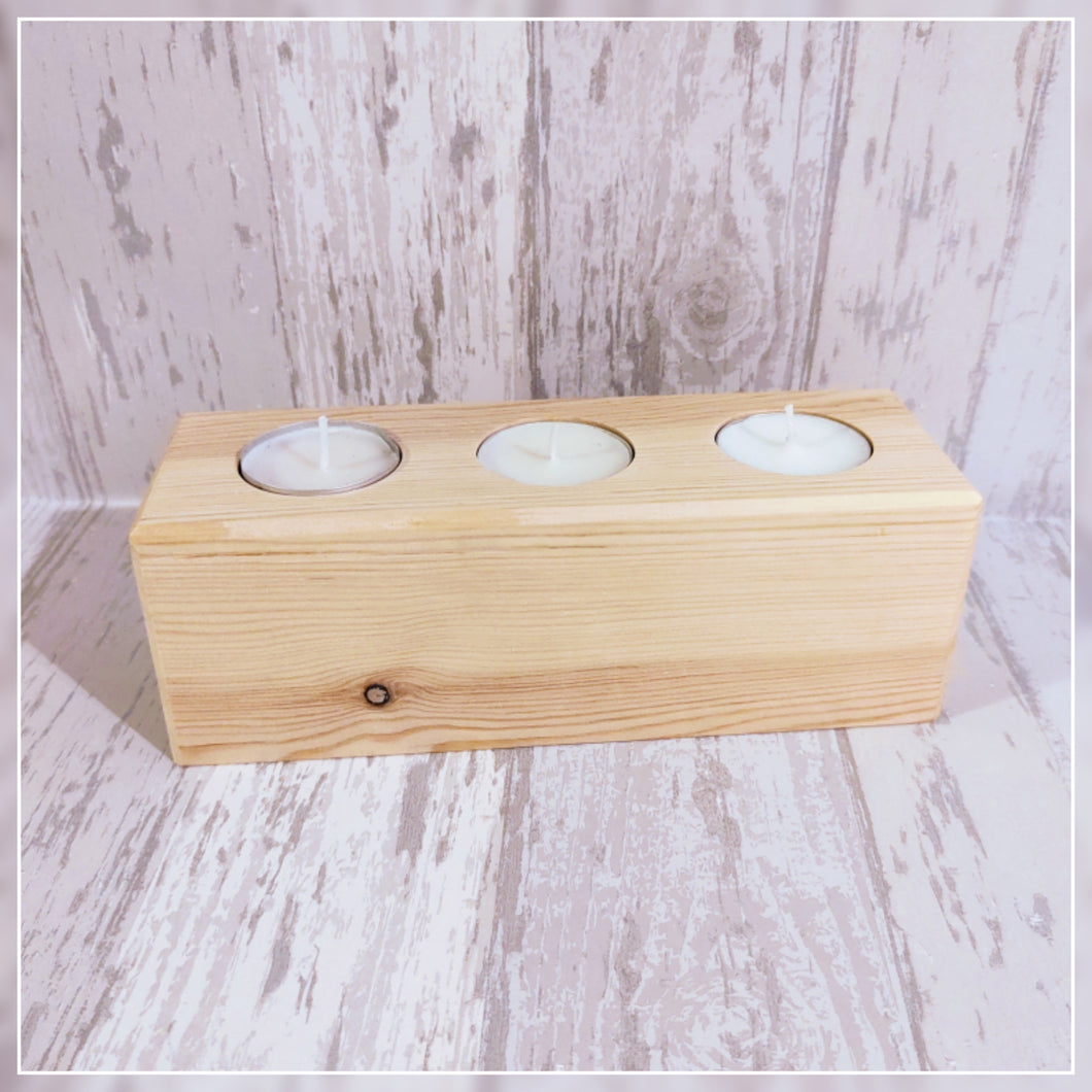 AVAILABLE NOW!! TEALIGHT HOLDER Chunky Craft Blank Pine Wood